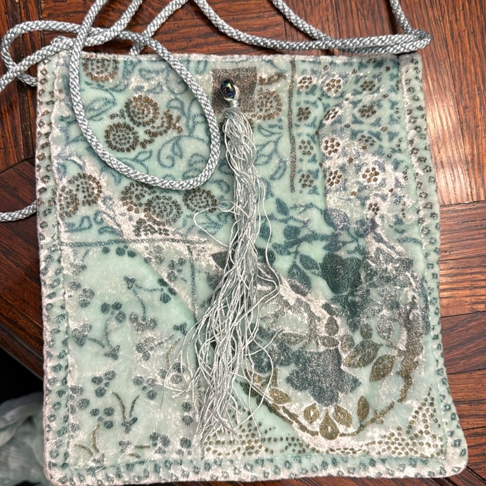 Small evening bag with matching scarf
